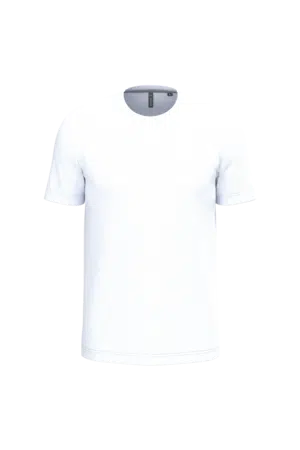 Kariban T-shirt ronde hals korte mouwen in White