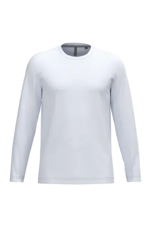 Kariban T-shirt ronde hals lange mouwen in White